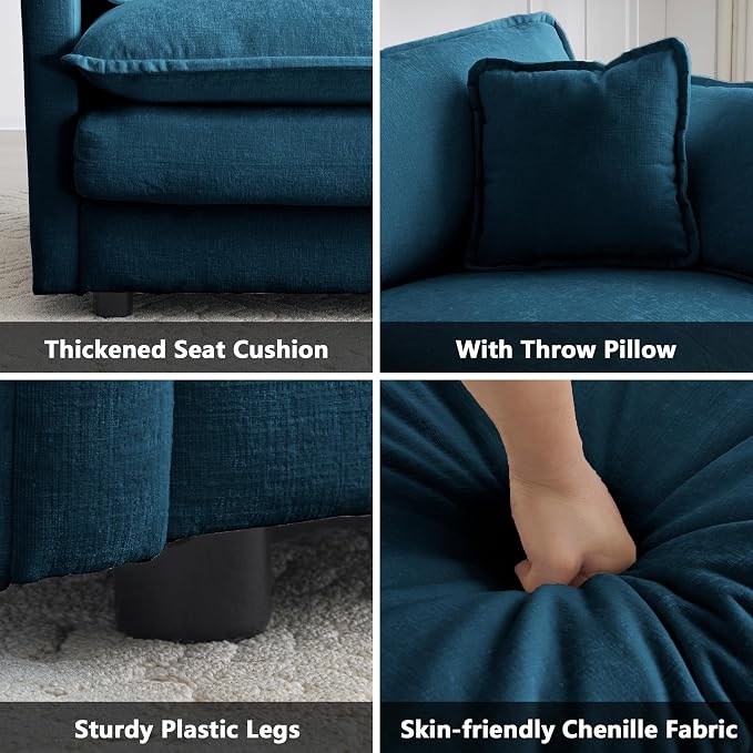 mikibama Modular Sectional Sofa, 146.5 Inch L Shaped Couch Set - Image 5