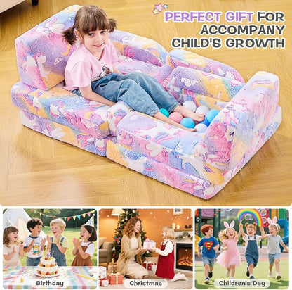 IFNOW Modular Kids Play Couch, Convertible & Washable Toddler Foam Couch Kids - Image 7