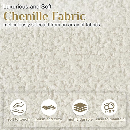 Oversized Sectional Sofa for Living Room, Modern Luxury Plush Chenille 4-Seater - Image 4