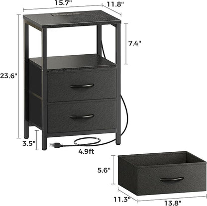 Huuger Nightstands Set of 2, End Tables - Image 3