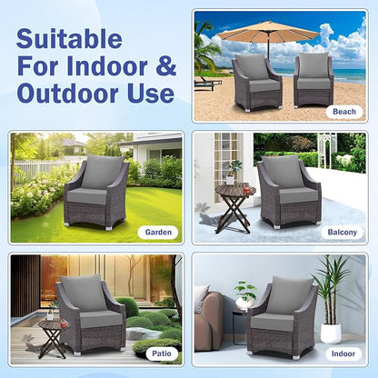 IASEAHK Outdoor Seat Cushion Set, Waterproof & Fade Resistant Patio Chair - Image 7