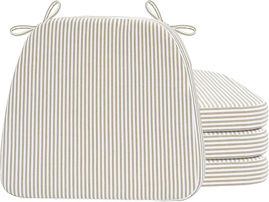 AAAAAcessories D-Shaped Chair Cushions, Machine-Washable Cover, Natural Sand by AAAAAcessories