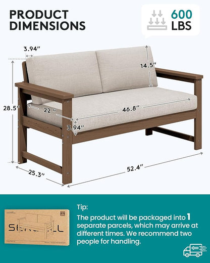 SERWALL HDPE Outdoor Loveseat - Image 5