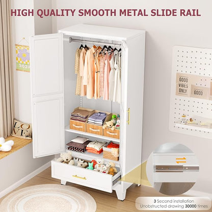GAIOUS Steel Armoire Wardrobe Closet - Image 5