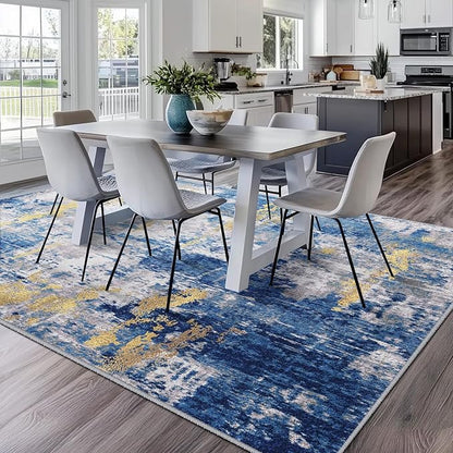 RELEANY Washable Area Rugs 10'x14' Non-Slip Modern Abstract Soft - Image 3