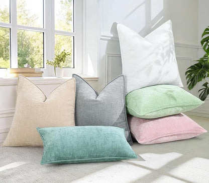 decorUhome Summer Couch Euro Sham Throw Pillow Covers 22x22 Set of 2, - Image 6
