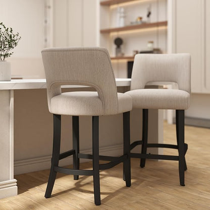 VKNOW Bar Stools Set of 2, Modern Counter Stools - Image 3