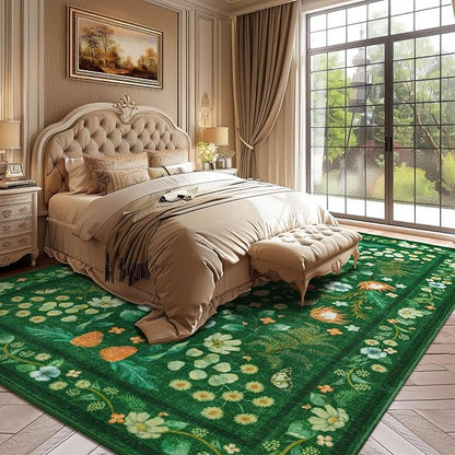 Area Rug for Living Room, Non-Slip Vintage Carpet for Home Office Nursery - Image 2