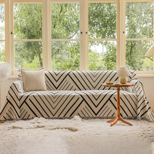 VClife Boho Sofa Cover Thick Chenille Couch Cover by VCLIFE