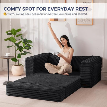 MAXYOYO Convertible Sofa Bed, 2 in 1 Folding Couch Bed - Image 5