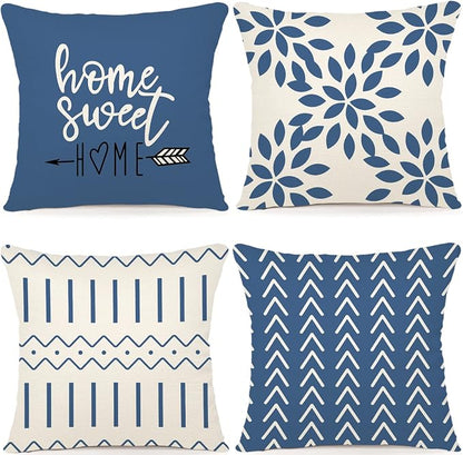 YCOLL Pillow Covers 22x22 Set of 4, Modern Sofa Throw Pillow Cover, Decorative by PillowCoversExpert