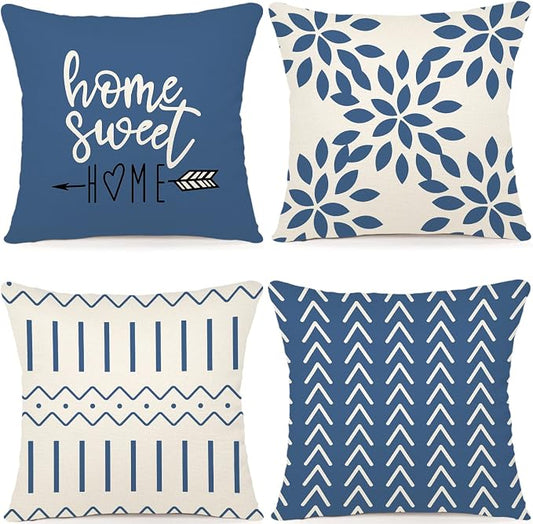 YCOLL Pillow Covers 22x22 Set of 4, Modern Sofa Throw Pillow Cover, Decorative by PillowCoversExpert