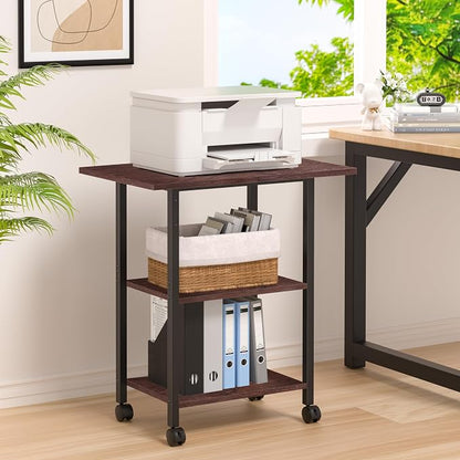 Lerliuo 3-Tier Printer Stand, Industrial Mobile Printer Table - Image 3