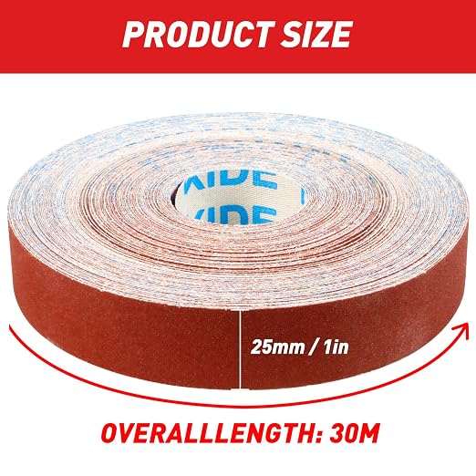 Emery Cloth Roll, 60 Grit Sandpaper Roll, Wet and Dry Emory Cloths - Image 5