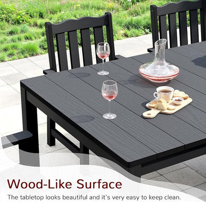 Stoog 7 Pieces Patio Dining Sets, All-Weather HIPS & Aluminum Outdoor Dining - Image 6