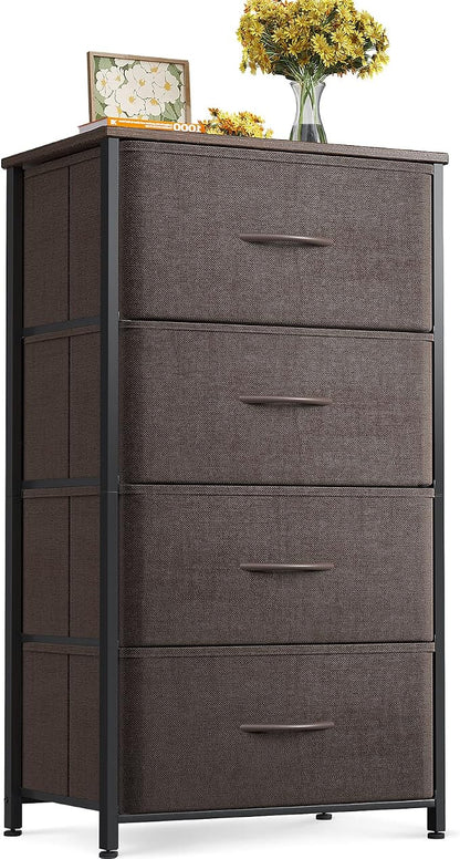 ODK Dresser for Bedroom with 4 Storage Drawers, Small Dresser Chest of Fabric by ODK