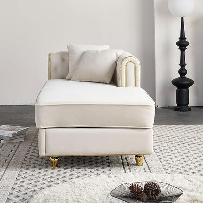 Yogald 66.9'' Chesterfield Chaise Lounge - Image 4