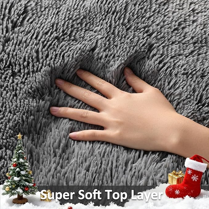 Washable Runner Rug for Hallway, Ophanie 2x6 Non-Slip Fluffy Soft Bedside Rugs - Image 5