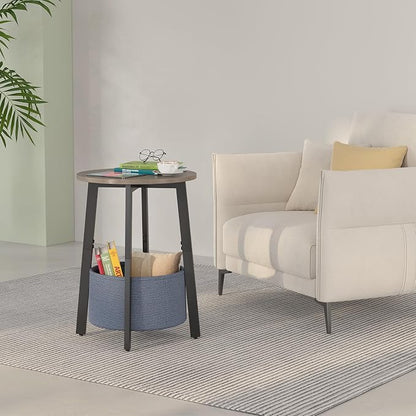 sthmec Small Round Side End Table Set of 2 - Image 4