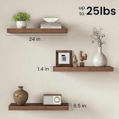 Fun Memories Floating Shelves for Wall, 24 Inch Floating Shelf for Home Decor - Image 3