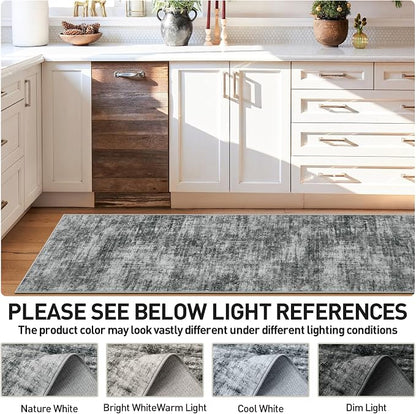 2'6''x8' Runner Rugs Washable Rug: Modern Abstract Living Room Rug Soft - Image 4