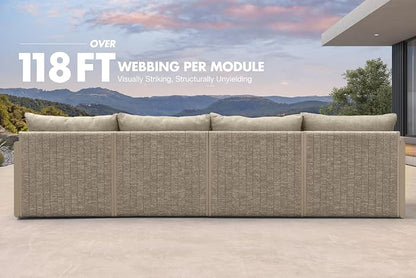PURPLE LEAF Patio Furniture Set 6 Pieces Outdoor Conversation Sets - Image 8
