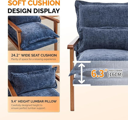 VINGLI Mid-Century Modern Cloud Accent Armchair - Image 7
