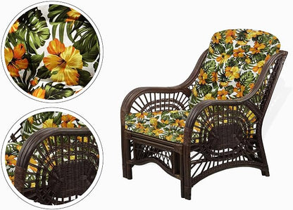 Malibu Lounge Set of 4: 2 Natural Rattan Wicker Chairs, Three-Seater Sofa - Image 4