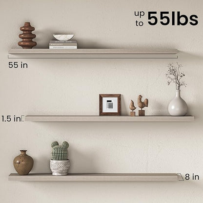 Fun Memories 55Inch Long Floating Shelves, 8 Inch Deep Shelves - Image 3