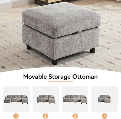 WUTUTUEE 58”Modular Sectional Loveseat Sofa - Image 7