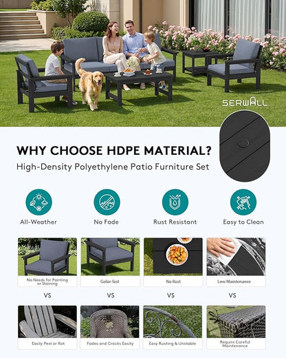 SERWALL HDPE Patio Furniture Set - Image 4