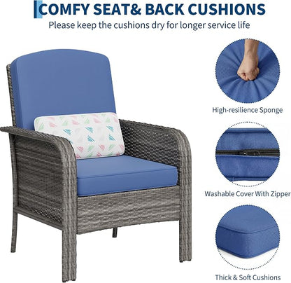 GAOMON 2-Piece Outdoor Patio Furniture Set, Rattan Lounge Chairs - Image 6