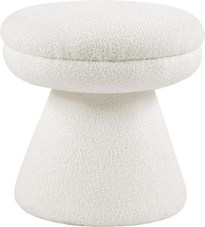 Furniture of America Rami Modern 18-inch Mushroom-Shape Upholstered Ottoman by FurnitureofAmerica
