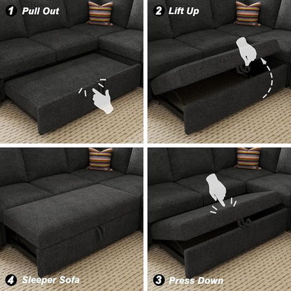 Belffin Modular Sectional Sleeper Sofa - Image 7