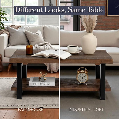 Alaterre Furniture Pomona Rustic Coffee Table - Image 8
