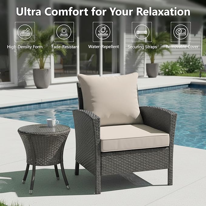 19x19 Inch Patio Chair Cushion - Image 2