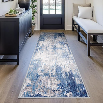 RELEANY Washable Area Rugs 2'x8' Non-Slip Modern Abstract Soft - Image 5