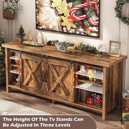 Farmhouse TV Stand for 65 Inch TV - Image 6