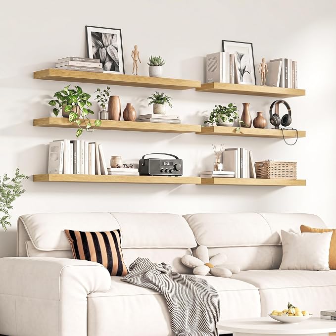 Fun Memories 67Inch Long Floating Shelves, 8 Inch Deep Shelves - Image 2