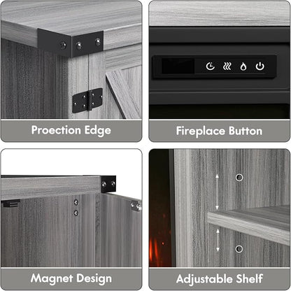 YESHOMY Fireplace TV Stand - Image 4
