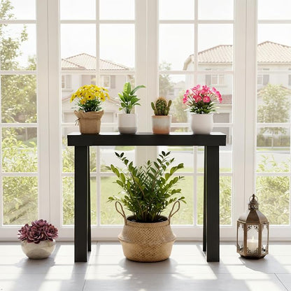 Plank+Beam Solid Wood Console Table, 36 Inch, Sofa Table, Narrow Entryway Table - Image 6