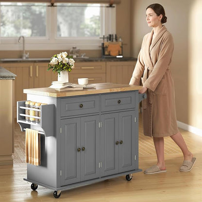HOMCOM Kitchen Island Cart - Image 8