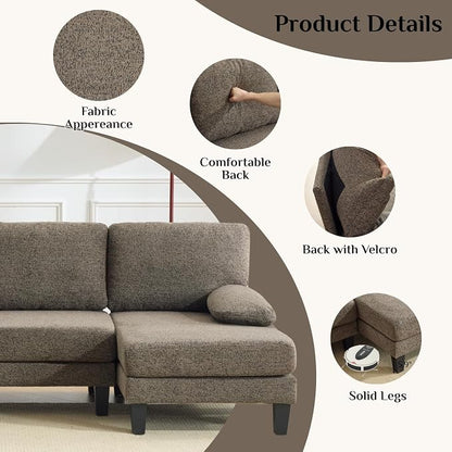 Karl home 110" U-Shape Sectional Couches - Image 3