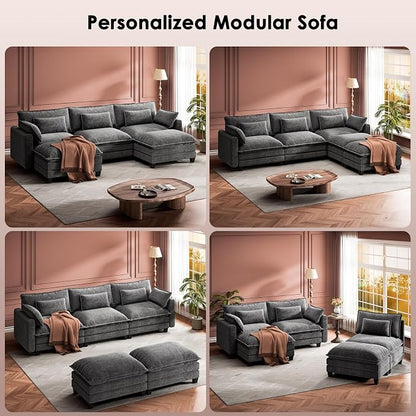 Marsail Modular Sectional Sofa 110.6" U-Shaped Modern Comfy Cloud Couch - Image 6