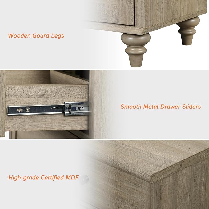 WAMPAT Farmhouse TV Stand for 85 inch TV - Image 5