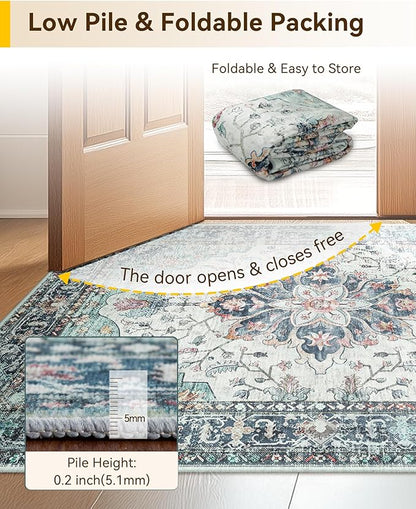 RELEANY Area Rugs 2'x10' Runner Rug Non Slip Washable - Image 6