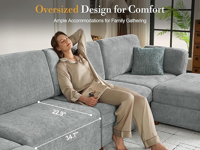 Oversized Modular Sectional Sofa - Image 6