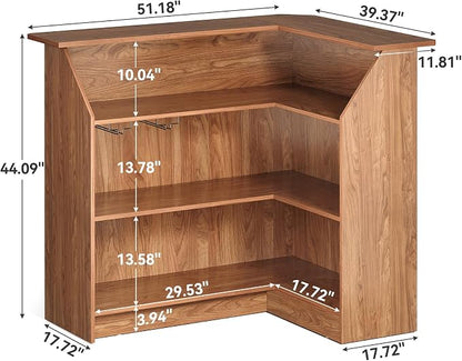 LITTLE TREE Bar Cabinet, 4-Tier Home Mini Bar Cabinet - Image 3