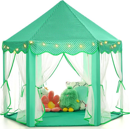 Monobeach Princess Tent Girls Green Large Playhouse Kids Castle Play Tent by Monobeach