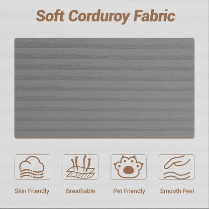 105'' Cloud Sectional Couch, Modular L-Shaped Boneless Sectional Sofa, Corduroy - Image 8